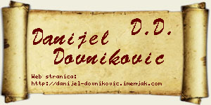 Danijel Dovniković vizit kartica